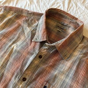 Carhartt Men’s Size XL Short Sleeve Button Up Plaid Check Shirt Relaxed Fit